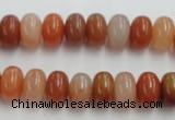 CRJ204 15 inches 7*12mm rondelle natural red jade beads