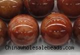 CRJ507 15.5 inches 18mm round red jade gemstone beads