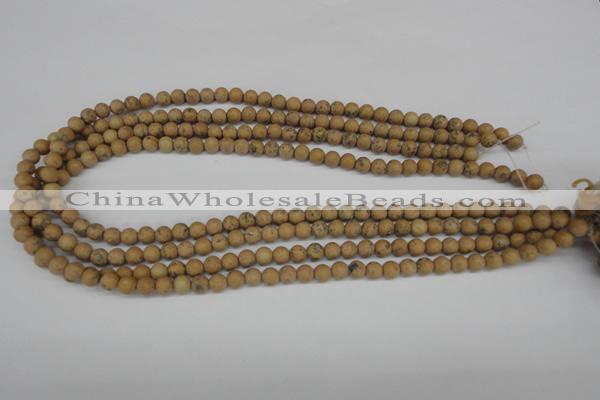 CRO08 15.5 inches 6mm round Chinese picture jasper beads wholesale