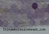 CRO1010 15.5 inches 4mm round matte amethyst gemstone beads