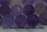CRO1013 15.5 inches 10mm round matte amethyst gemstone beads