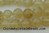 CRO1022 15.5 inches 8mm round yellow watermelon quartz beads