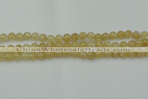 CRO1022 15.5 inches 8mm round yellow watermelon quartz beads