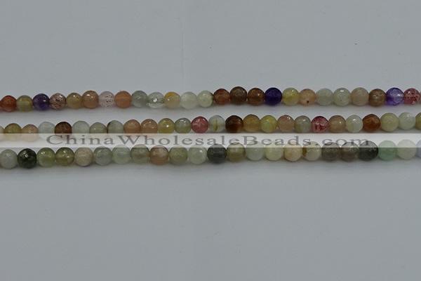 CRO1041 15.5 inches 6mm faceted round mixed gemstone beads