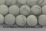 CRO1143 15.5 inches 10mm round matte white howlite beads