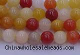 CRO1161 15.5 inches 6mm round golden silk jade beads wholesale