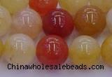 CRO1165 15.5 inches 14mm round golden silk jade beads wholesale