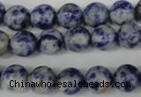 CRO125 15.5 inches 10mm round blue spot gemstone beads wholesale
