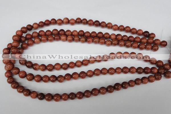 CRO128 15.5 inches 8mm round goldstone beads wholesale