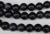 CRO129 15.5 inches 8mm round blue goldstone beads wholesale