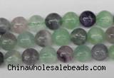 CRO136 15.5 inches 8mm round fluorite gemstone beads wholesale