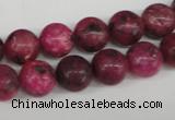 CRO194 15.5 inches 10mm round dyed kiwi stone beads wholesale