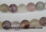 CRO235 15.5 inches 10mm round rainbow fluorite beads wholesale