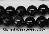 CRO310 15.5 inches 12mm round blue goldstone beads wholesale