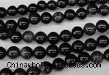 CRO32 15.5 inches 6mm round black obsidian gemstone beads wholesale