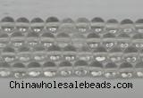 CRO35 15.5 inches 6mm round white crystal beads wholesale