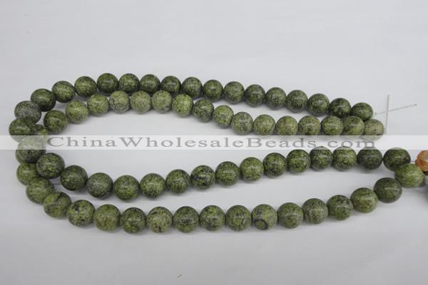 CRO352 15.5 inches 12mm round green lace gemstone beads wholesale