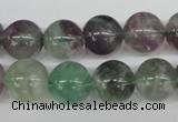 CRO354 15.5 inches 12mm round fluorite gemstone beads wholesale