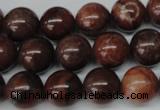 CRO382 15.5 inches 14mm round red picture jasper beads wholesale