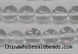 CRO396 15.5 inches 14mm round white crystal beads wholesale