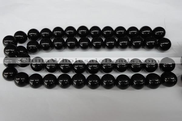 CRO420 15.5 inches 16mm round blackstone beads wholesale