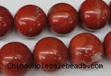 CRO448 15.5 inches 16mm round red jasper beads wholesale