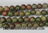 CRO45 15.5 inches 6mm round unakite gemstone beads wholesale