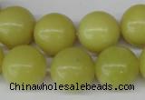 CRO454 15.5 inches 16mm round lemon jade beads wholesale