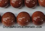 CRO486 15.5 inches 18mm round goldstone beads wholesale