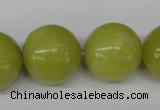 CRO539 15.5 inches 20mm round lemon jade beads wholesale