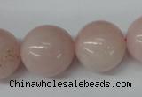 CRO545 15.5 inches 20mm round rose quartz beads wholesale