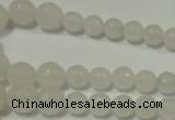 CRO712 15.5 inches 6mm – 14mm faceted round candy jade beads