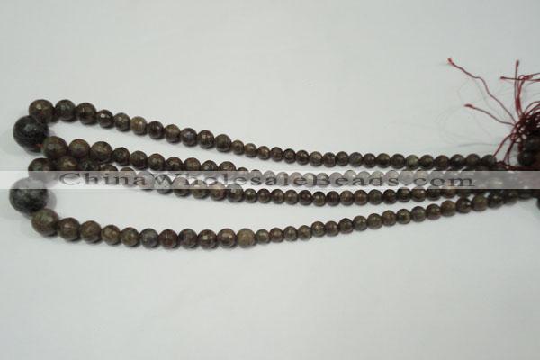 CRO734 15.5 inches 6mm – 14mm faceted round grey labradorite beads