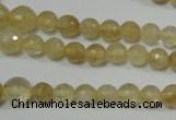 CRO747 15.5 inches 6mm – 14mm faceted round watermelon yellow beads
