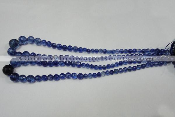 CRO748 15.5 inches 6mm – 14mm faceted round watermelon blue beads