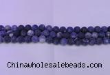 CRO800 15.5 inches 4mm round matte sodalite gemstone beads