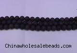 CRO840 15.5 inches 4mm round matte smoky quartz beads