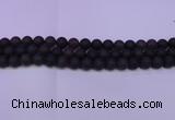 CRO842 15.5 inches 8mm round matte smoky quartz beads