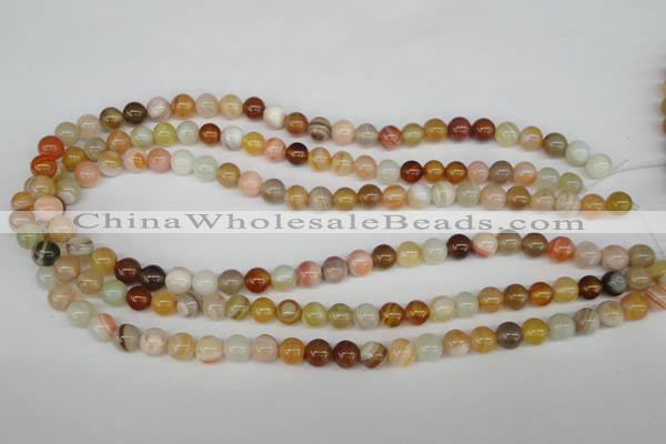 CRO86 15.5 inches 8mm round agate gemstone beads wholesale