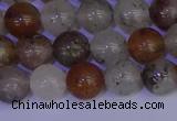 CRO892 15.5 inches 8mm round mixed lodalite quartz beads wholesale