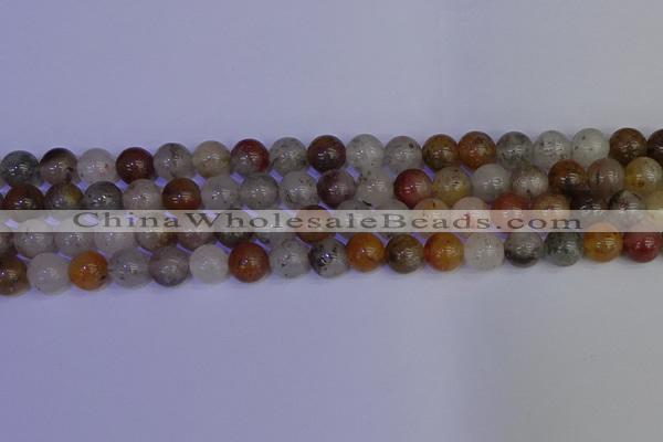 CRO893 15.5 inches 10mm round mixed lodalite quartz beads wholesale