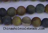 CRO912 15.5 inches 8mm round matte golden pietersite beads