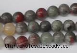 CRO92 15.5 inches 8mm round bloodstone beads wholesale