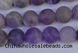 CRO923 15.5 inches 10mm round matte dogtooth amethyst beads