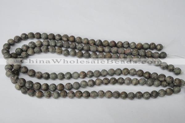 CRO95 15.5 inches 8mm round Chinese leopard skin jasper beads wholesale