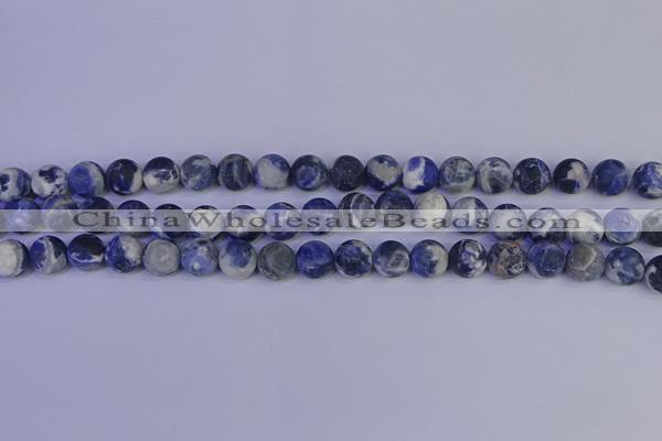 CRO952 15.5 inches 8mm round matte sodalite beads wholesale