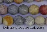 CRO993 15.5 inches 10mm round matte sky eye stone beads wholesale