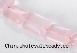 CRQ07 10*14mm rectangle A grade natural rose quartz beads