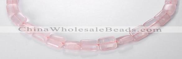 CRQ07 10*14mm rectangle A grade natural rose quartz beads
