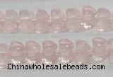 CRQ105 15.5 inches 7*11mm double heart natural rose quartz beads